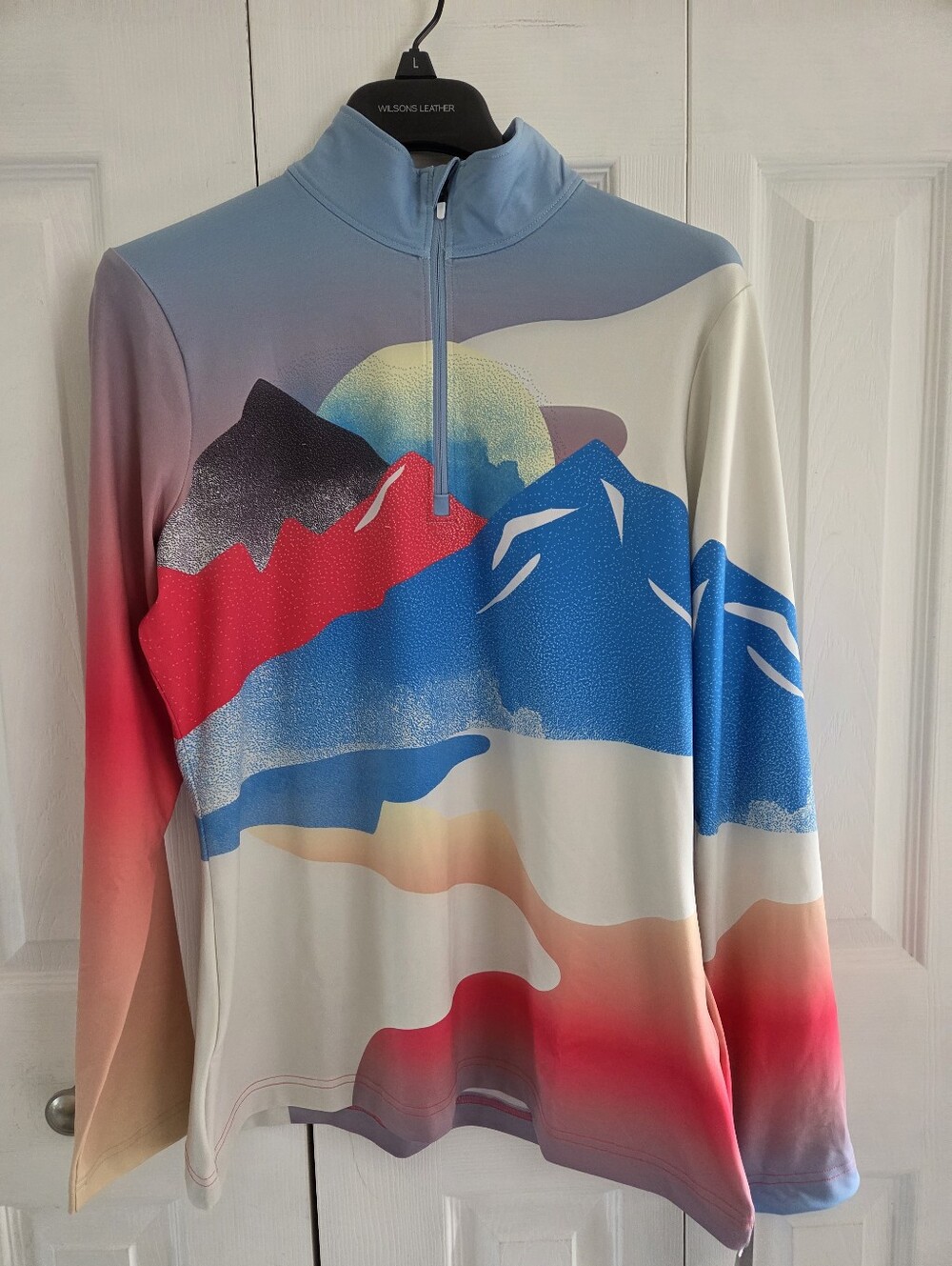 Women's Sypder Vivid 1/2 Zip Mountain View Long Sleeve Wicking Shirt Sz LG